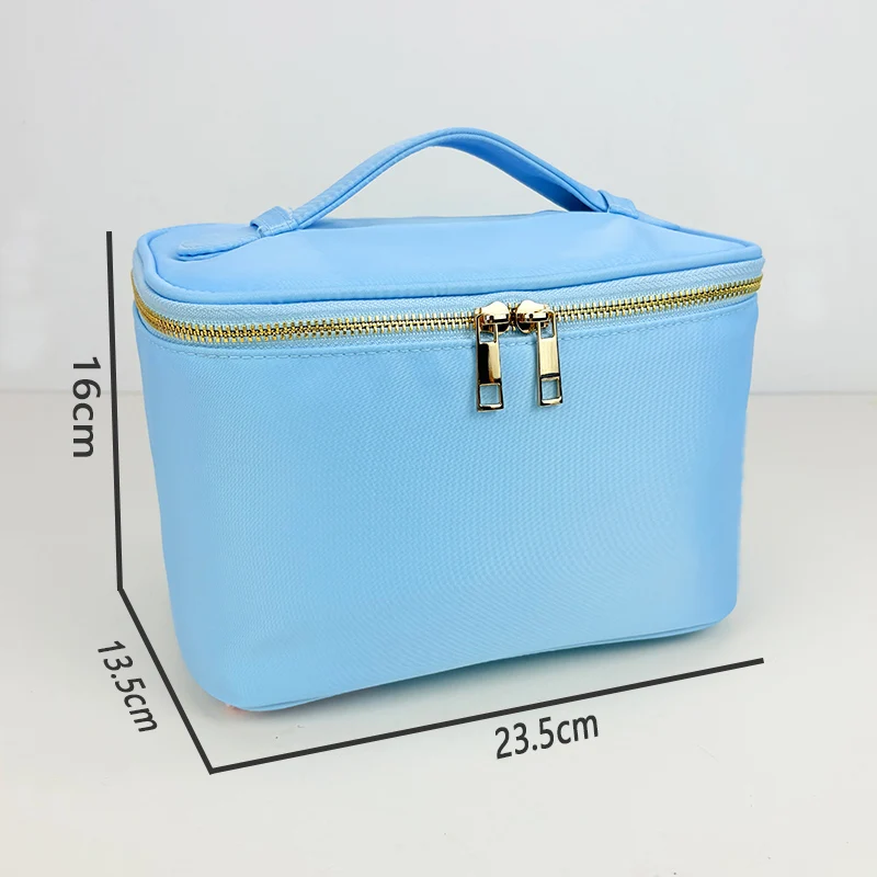 2025 New Nylon Waterproof Hand-Held Makeup Box, Travel Toiletry Bag, Large Capacity Makeup Bag, Mini Portable Travel Suitcase DI