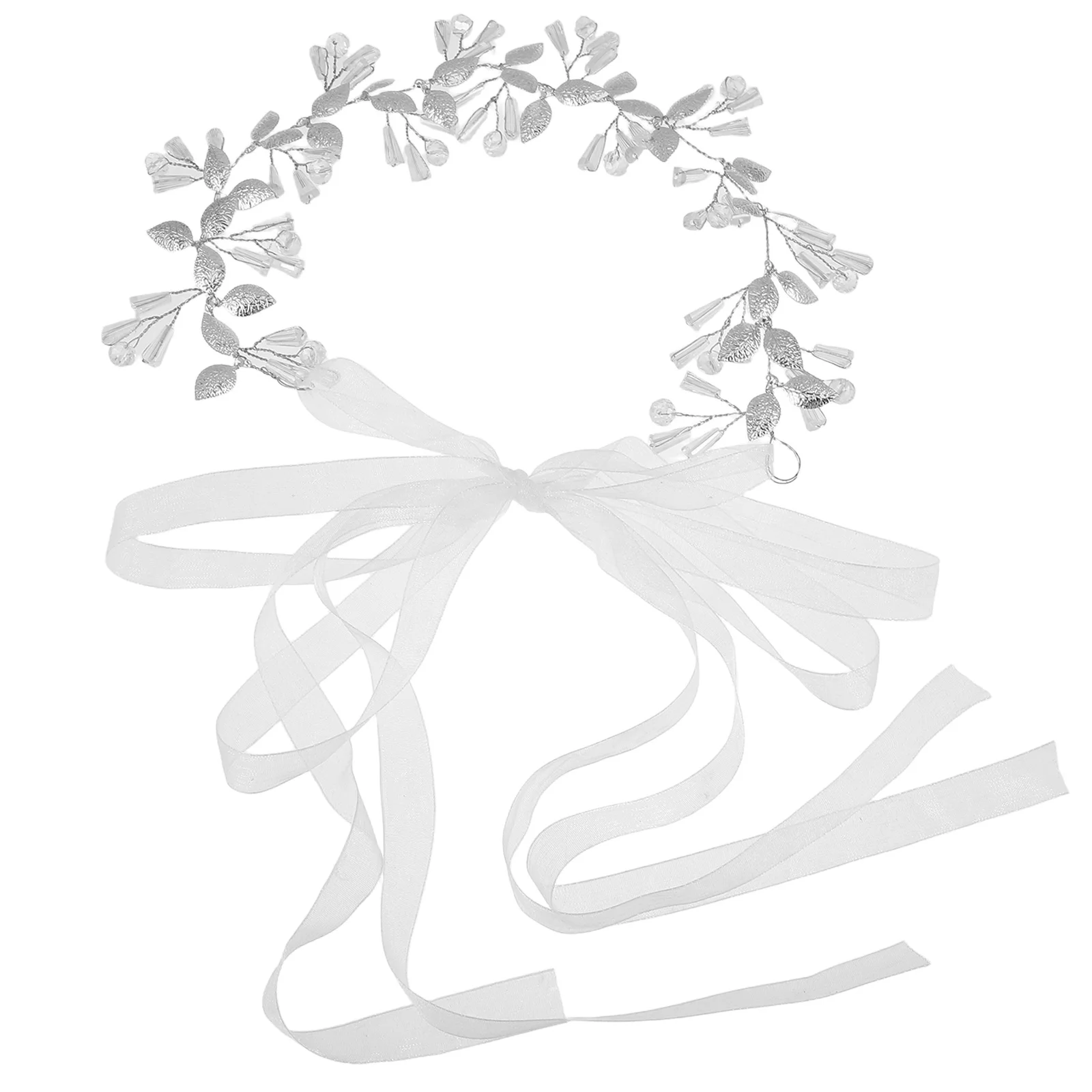 

Bridal Hair Accessories Crystal Headb Women Wedding Bridesmaid Flower Crown Leaf Design Silver Elegant Tiara Hair Vine Pieces