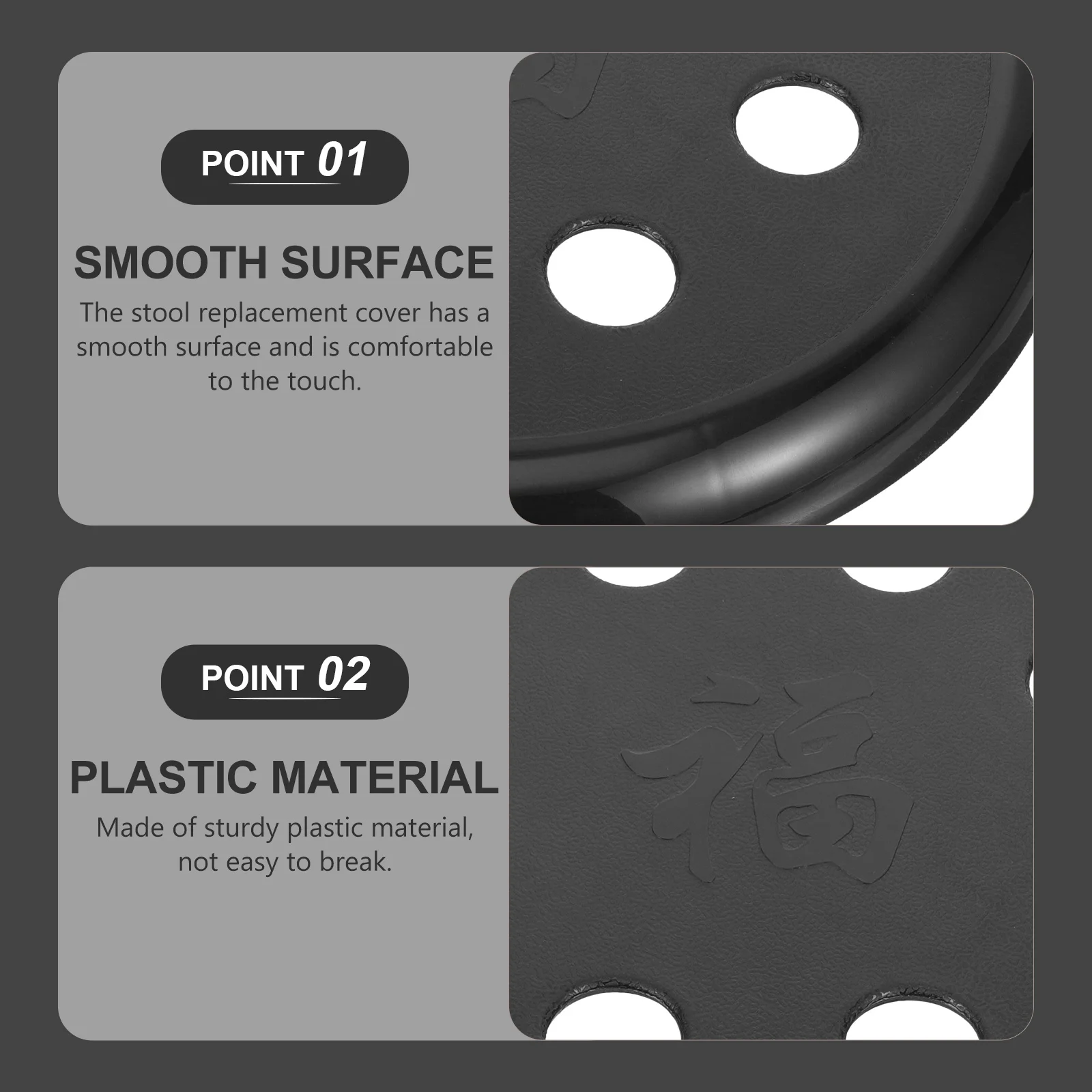 

Stool Seat Replacement Cover Plastic Round Seat for Bar Stool Chair Repair Home Kitchen Dining Room Wedding Banquet