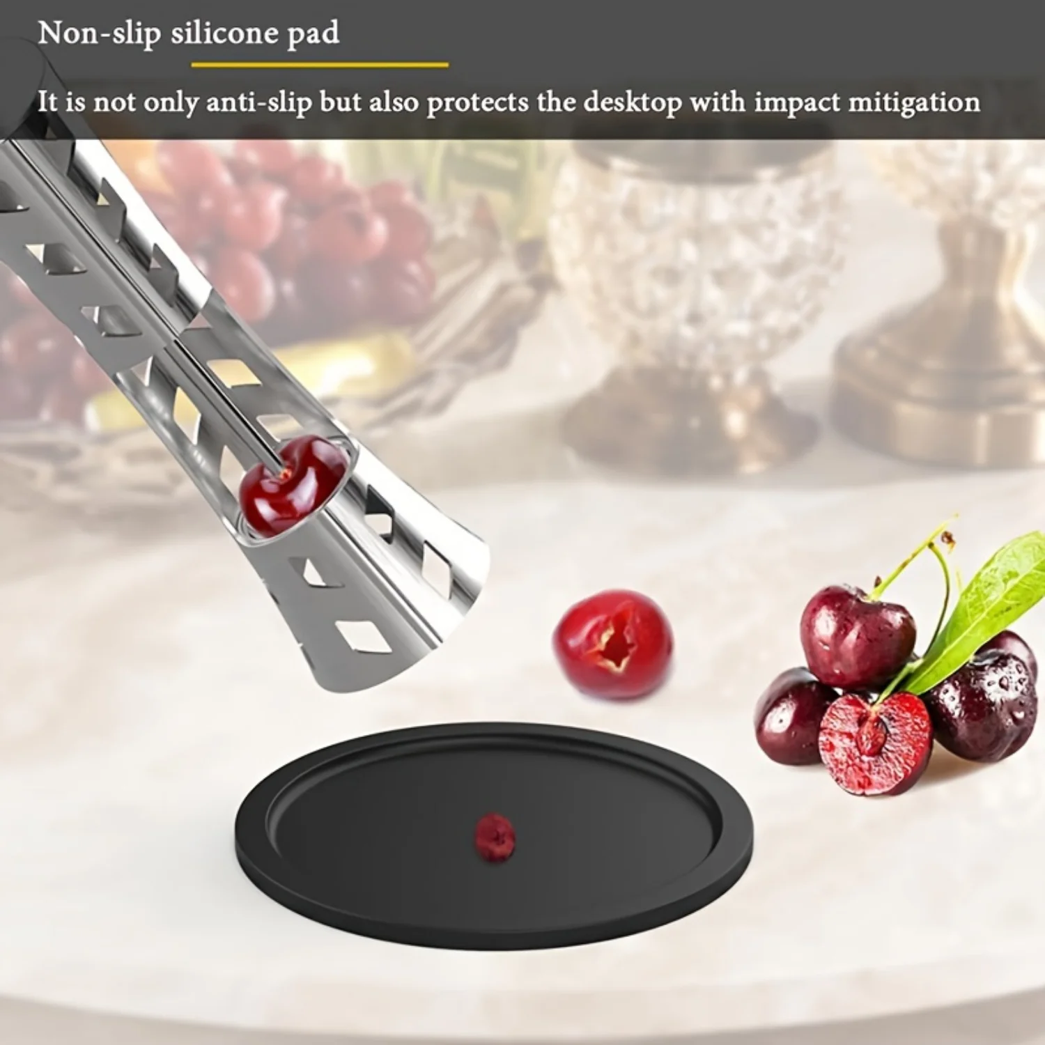 Cherry Corer Tool-herramienta de eliminación de semillas y núcleos sin esfuerzo, multifuncional para varias frutas, dispositivo reutilizable y duradero