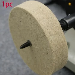 1Pc 3 Inch Wool Polishing Wheel Buffing Pads Angle Grinder Wheel Felt Polishing Disc For Metal Marble Glass Ceramics
