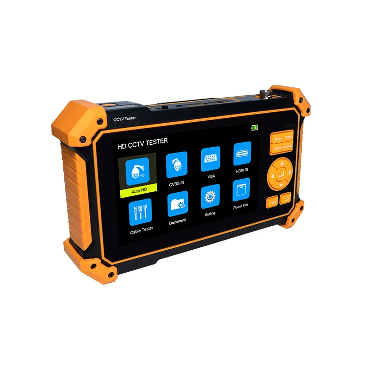 5-Inch Analog CCTV Tester 8MP 4K VGA Input AHD TVI CVI Output HD Security Monitor TFT-LCD Screen for Surveillance Accessories