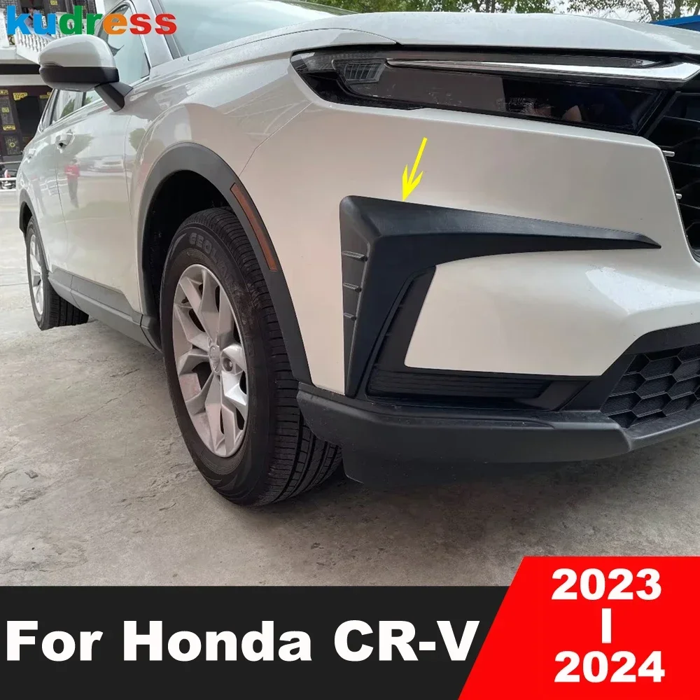 

Front Fog Light Eyebrow Cover Trim For Honda CRV CR-V 2023 2024 Black Car Foglight Eyelid Wind Knife Frame Trims Accessories