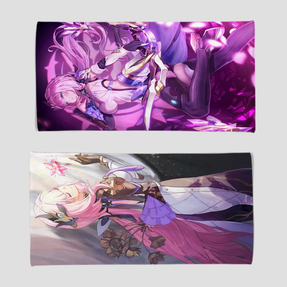 H-Honkai Impact 3rd Elysia Towel Absorbent Quick dry Soft Yoga Swimming Resort Mountain Climbing Towel beach towel