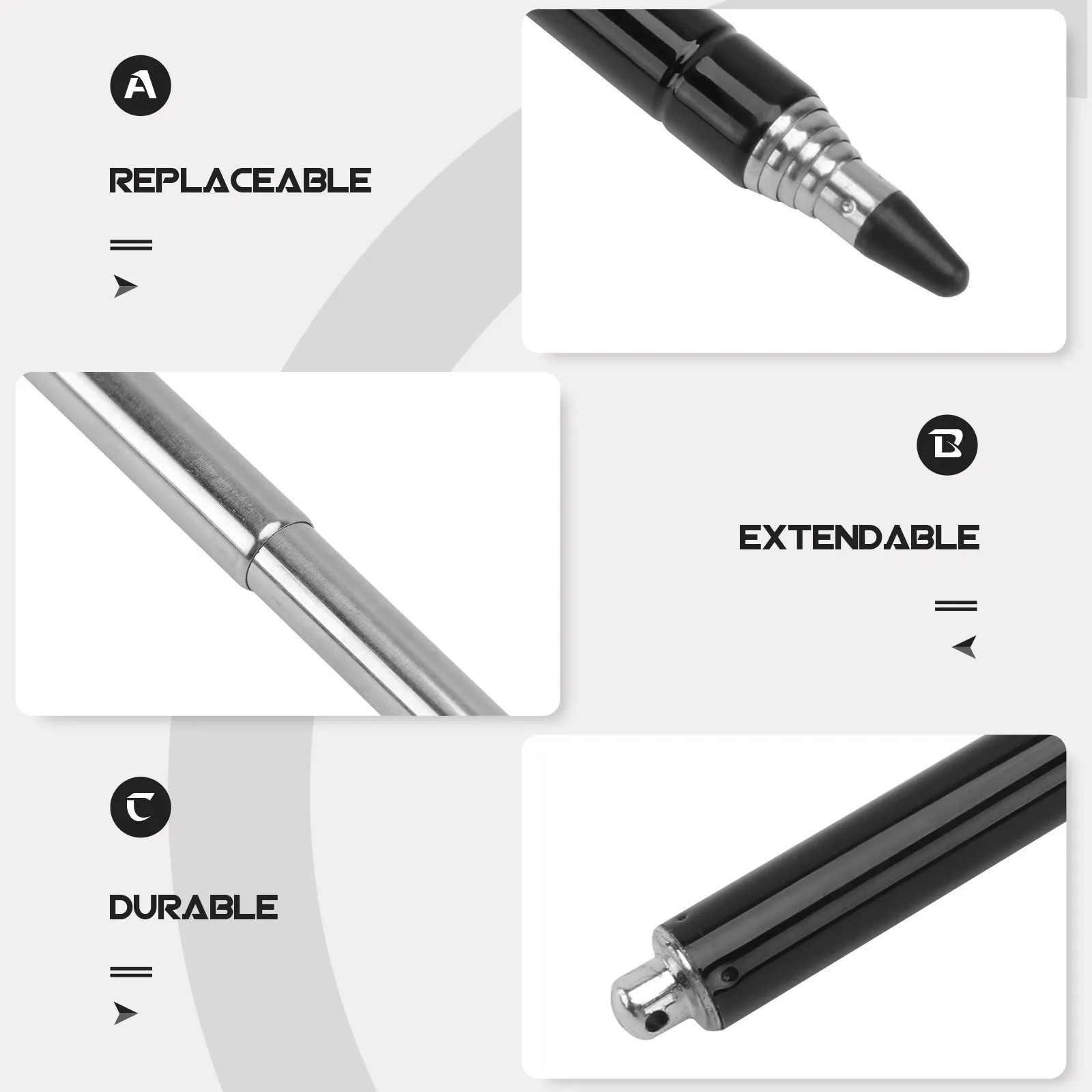 39 Inch High Performance Extendable Telescopic Pointer Handheld Presenter for School Training Education Whiteboard Blackboard