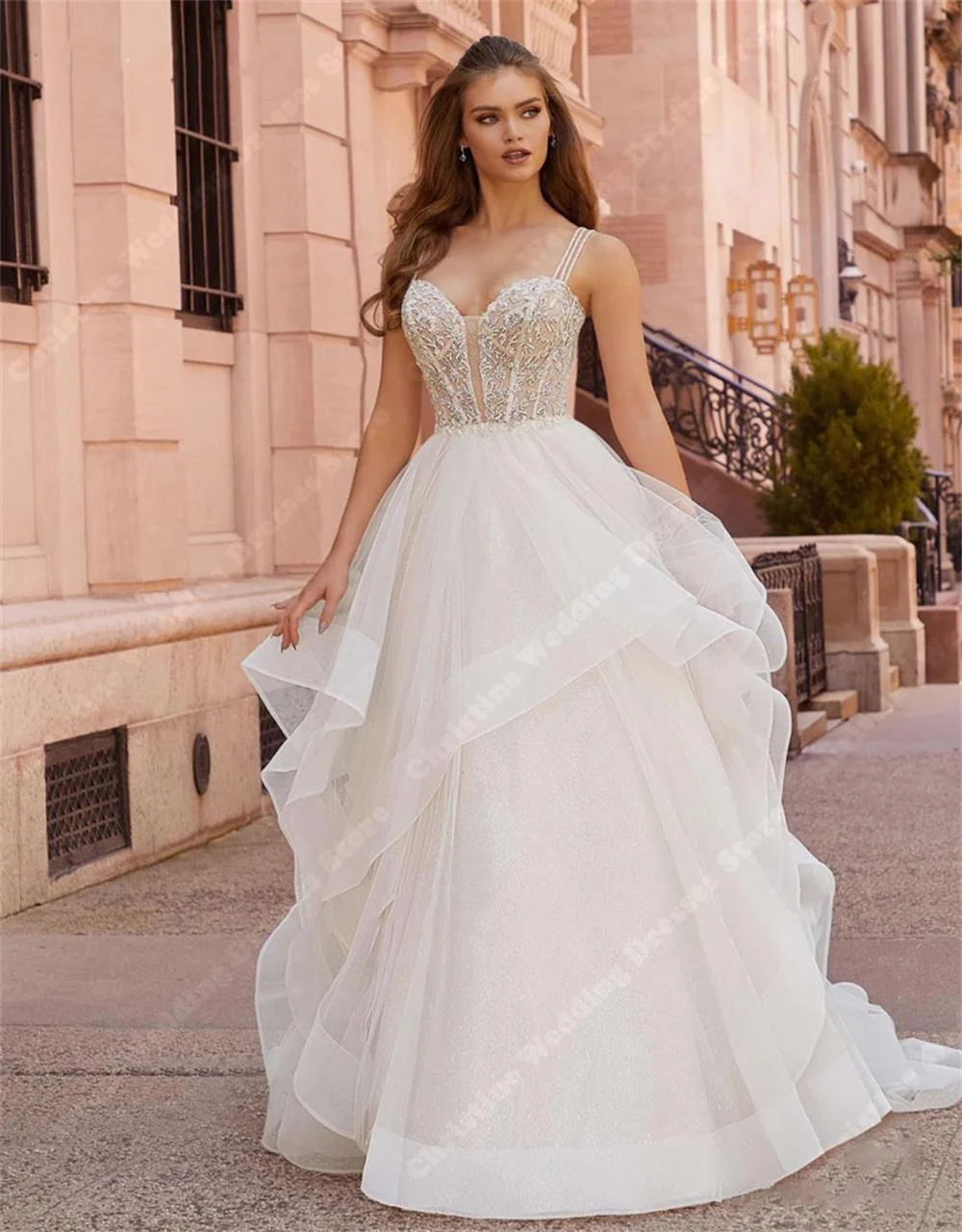 Abiti da sposa con stampa floreale in pizzo bohémien per le donne abiti da sposa senza maniche con scollo a cuore creativo lunghezza di lavaggio Vestido De Novia