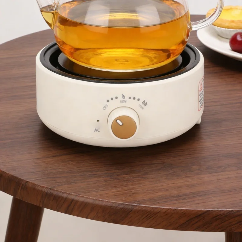 Electric Tea Stove Multifunctional 500W Portable Electric Small Hot Plate For Tea Brewing Boiling Water White US Plug 110V
