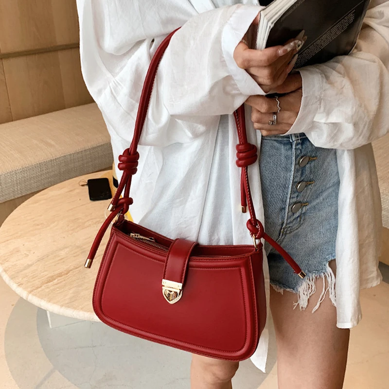 Light Luxury Women\'s Shoulder Bag Solid Zipper Hasp Square Crossbody Bags Female 2022 New Fashion Trend Ladies Handbags