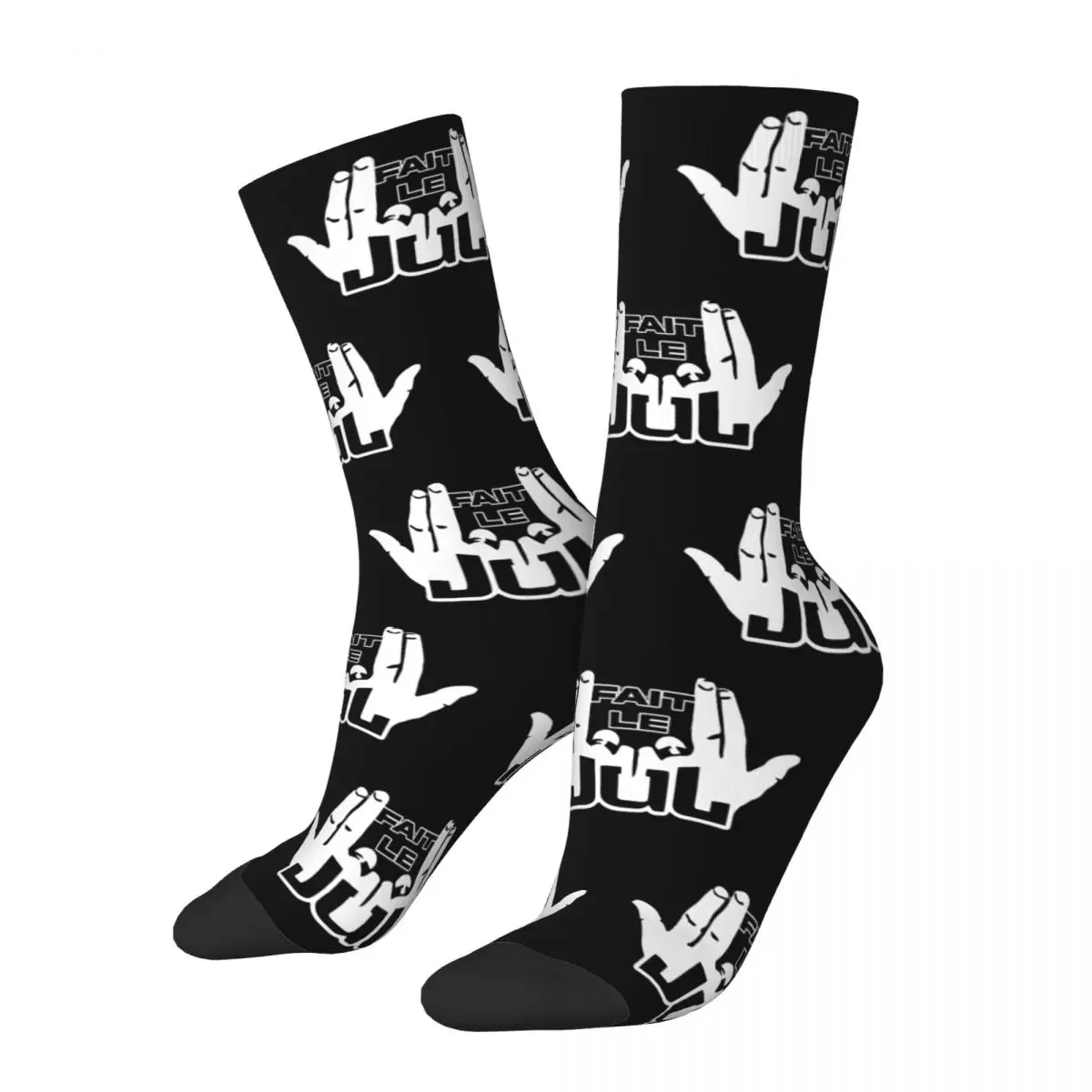 

Cozy Female Male Socks Fais Le Signe Jul Merchandise Warm Cool Rapper Skateboard Socks All Season