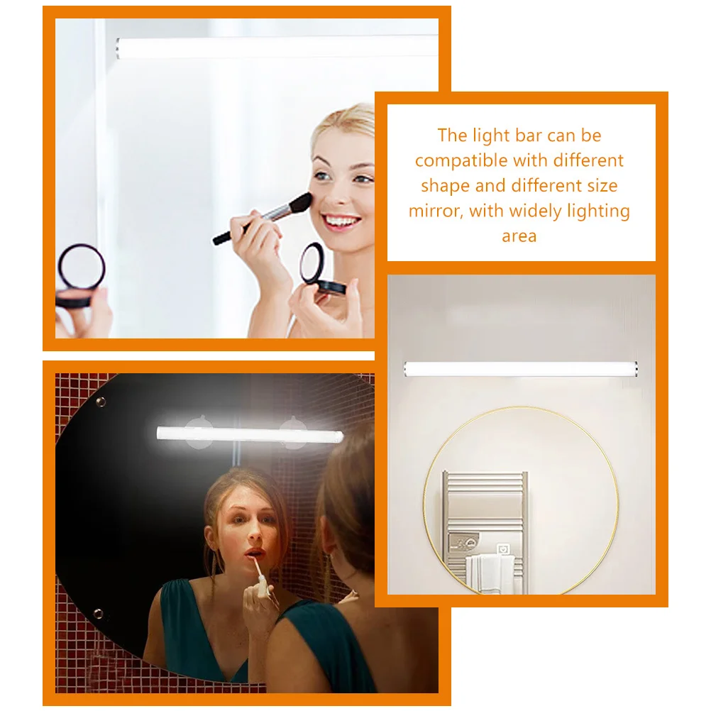 Lampa LED do lustra, ładowana przez USB, mocowana na przyssawkę, oświetlenie łazienkowe, nowoczesna lampa do toaletki, oprawa łazienkowa, lampki do toaletki.