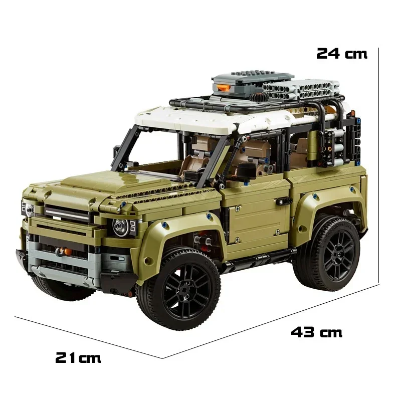 2573PCS Technical Land Off-road Defender Sports Car Building Blocks Set Model MOC Vehicle Toys Bricks for Boys Adult Gifts