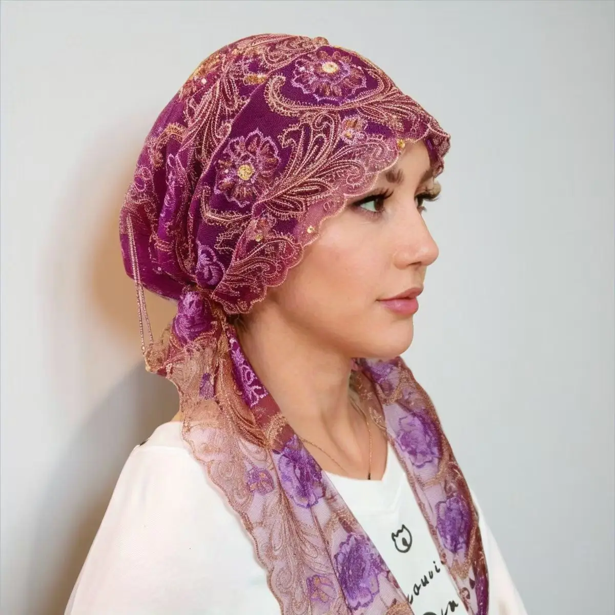 

Hijab Muslim Women Shawl Headscarf Free Shipping Luxury Tassels Scarf Malaysia Prayer Kufi Islam Saudi Arabia Lace Turban 05419