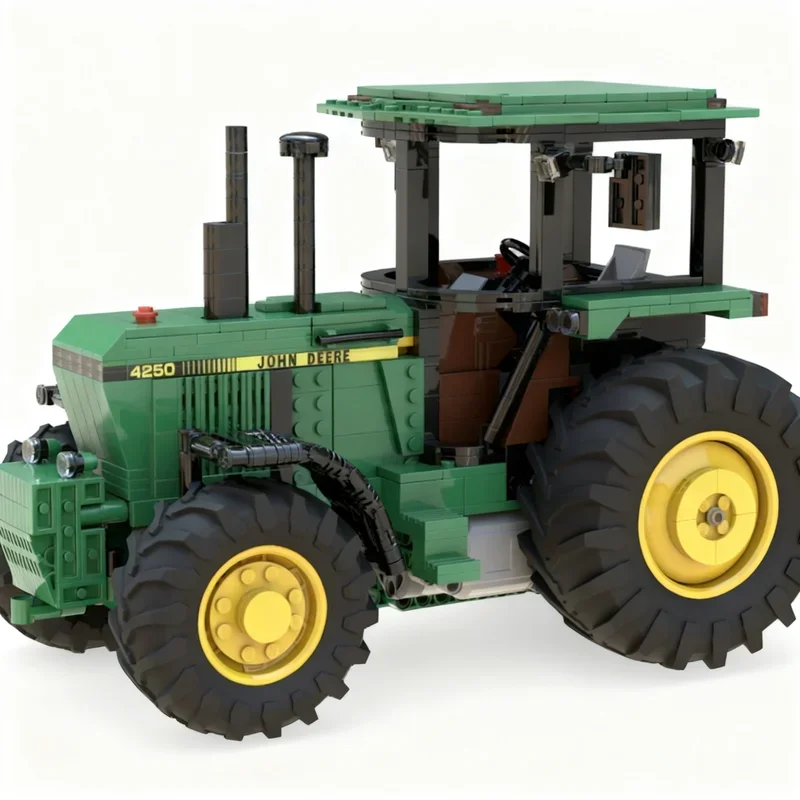 1048PCS MOC Technology John Deered 4450 Tractor Truck Model DIY Creative Ideas Display Assembly Building Blocks Birthday Gift