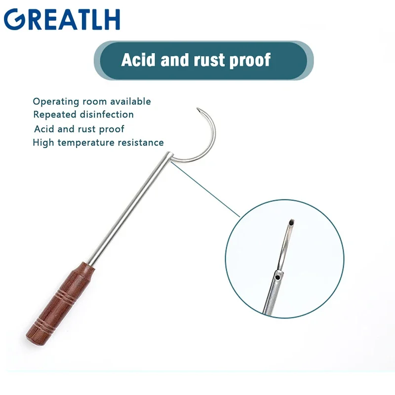 1pcs Medical Wire Guide Wooden/steel Handle Wire Giudes Orthopedic Trauma Surgery Instrument