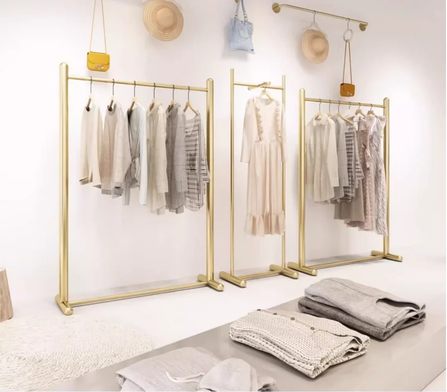 

Women's clothing store display rack, floor standing display rack, high-end store shelf