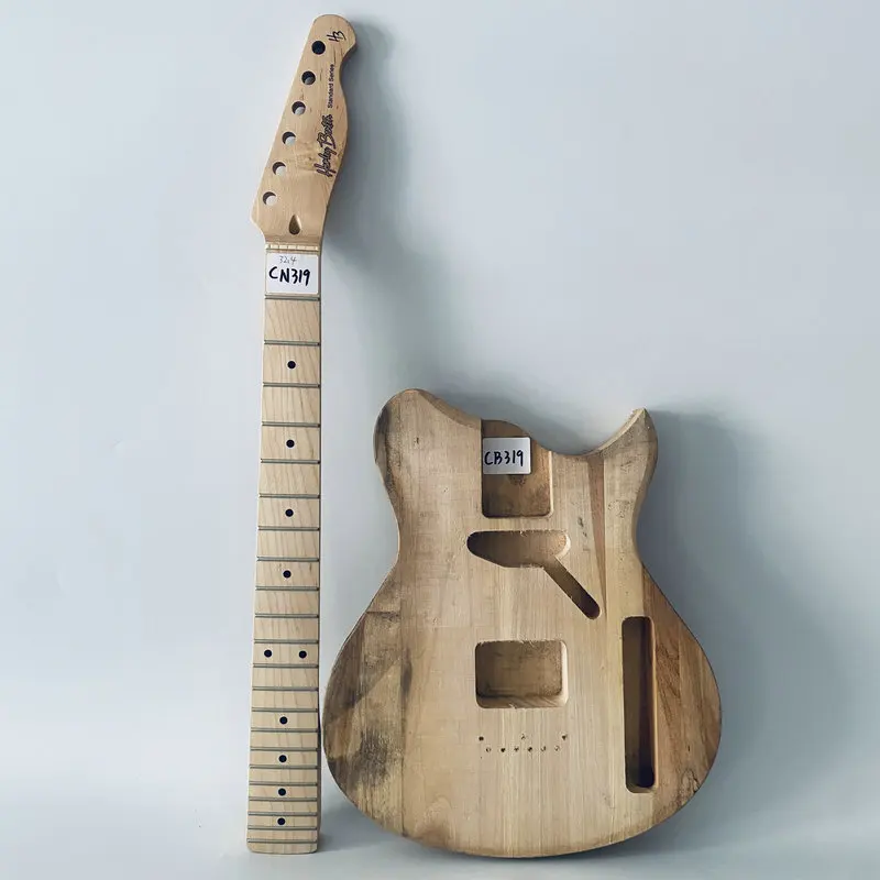 

CN319CB319 Custom Order Mini TL Model Guitar Kits Unfinished No Paints Body with Neck One Set without Hardwares DIY Use