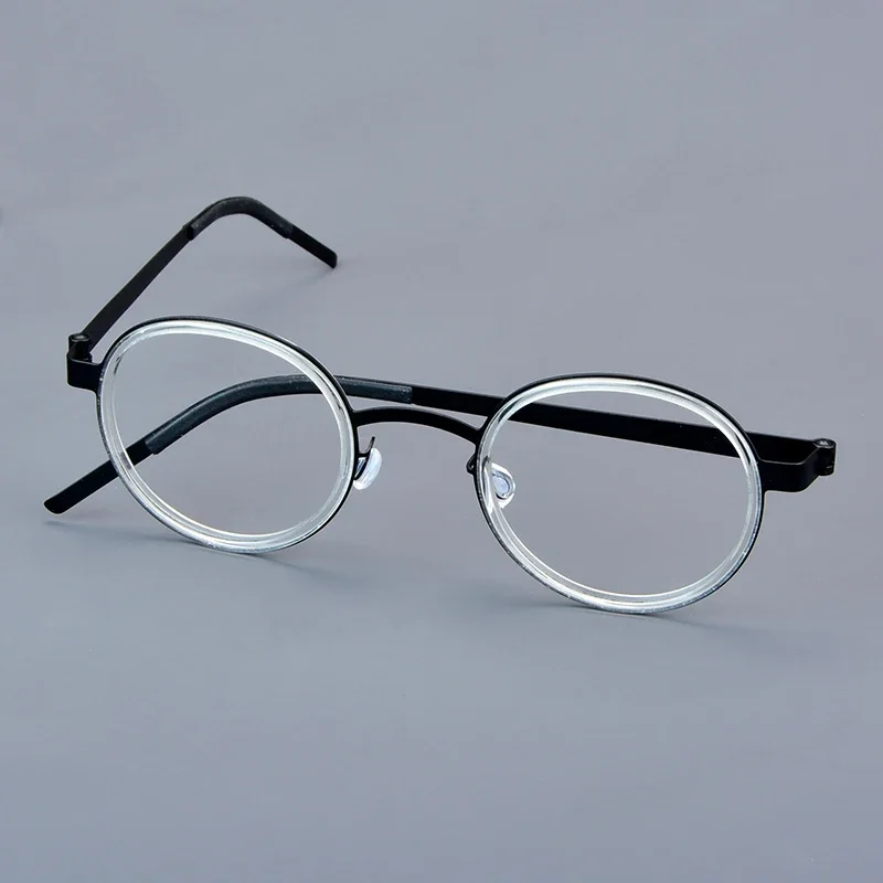 New Round Glasses Frame 1011 Denmark Brand Titanium Acetate Men Ultralight Eyeglasses Spectacles Women Circle Eyewear Screwless