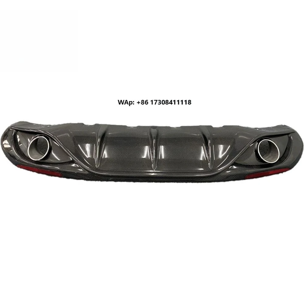 

2 Out Carbon Fibre Car Bumper Exhaust Nozzle Rear Diffuser for GIULIA Diffuser Bumper