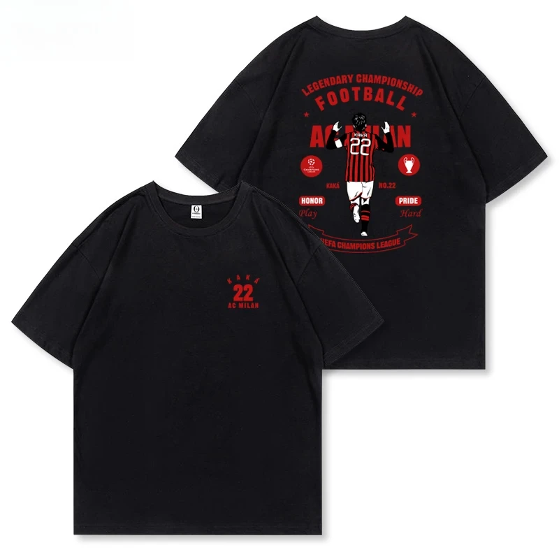 

Весна/лето 2026, футболка с принтом американского ретро-футбола KaKa, повседневная футболка из чистого хлопка с короткими рукавами, высококачественный стиль Ins