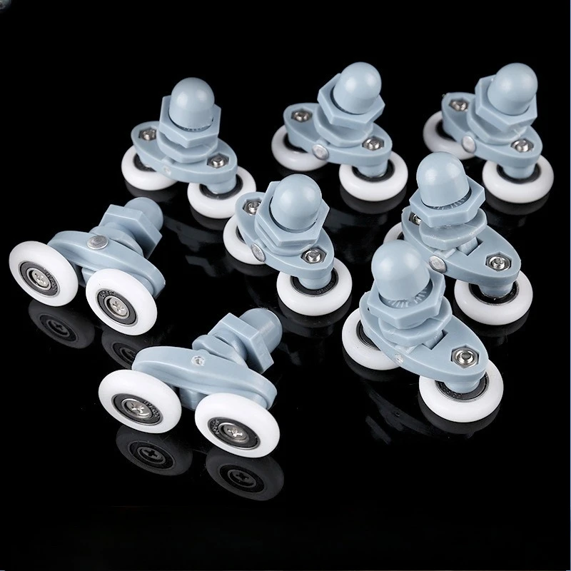 

4/8 шт., роликовая направляющая для двойной душевой двери из цинкового сплава/шкивы/ролики/колеса, диаметр подшипника 19 мм/20 мм/23 мм/25 мм