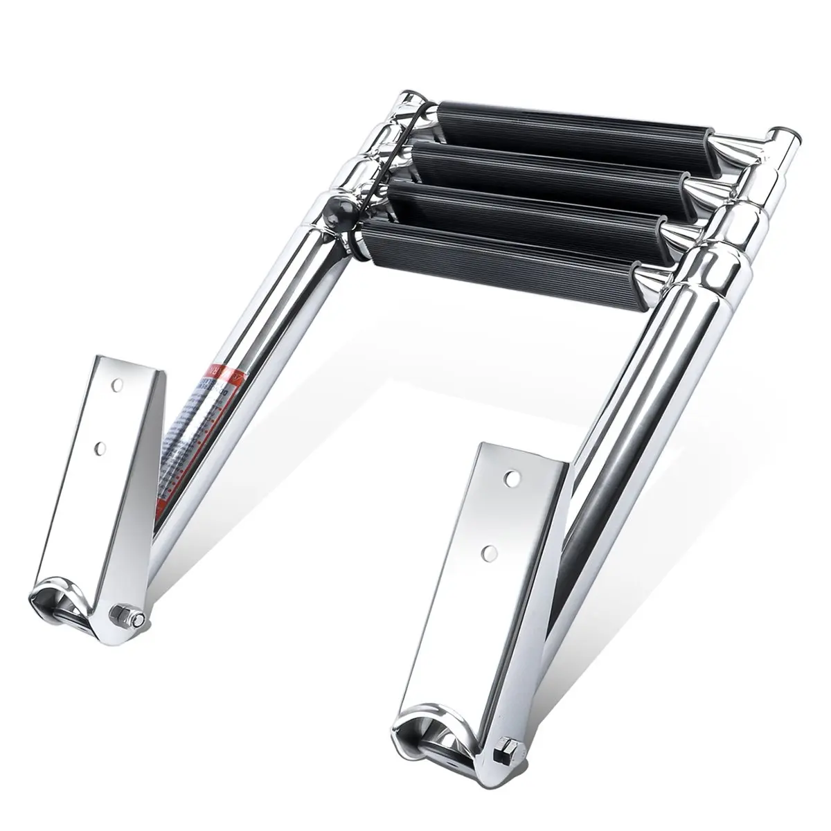 Budget-Friendly-Stainless Steel Marine Ladder with Folding and Telescoping Features, Boat Accessories, 4 Step
