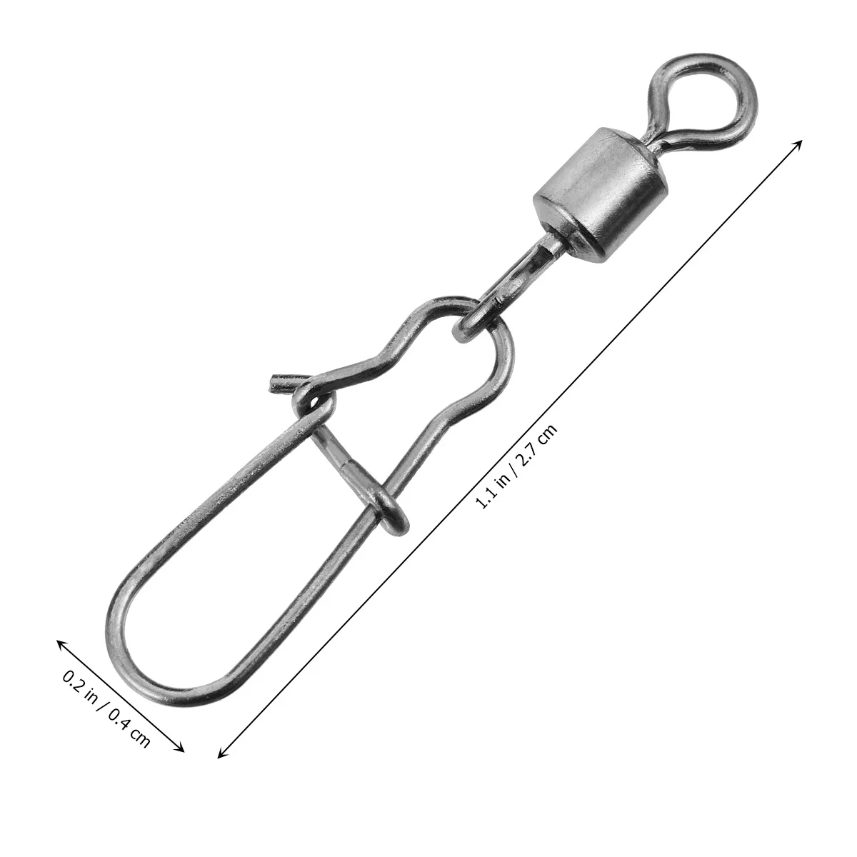 100 Pcs American Style Eight Figure Ring Connector Coastlock Snap Swivel Copper Alloy Link Swivels Fishing Hook