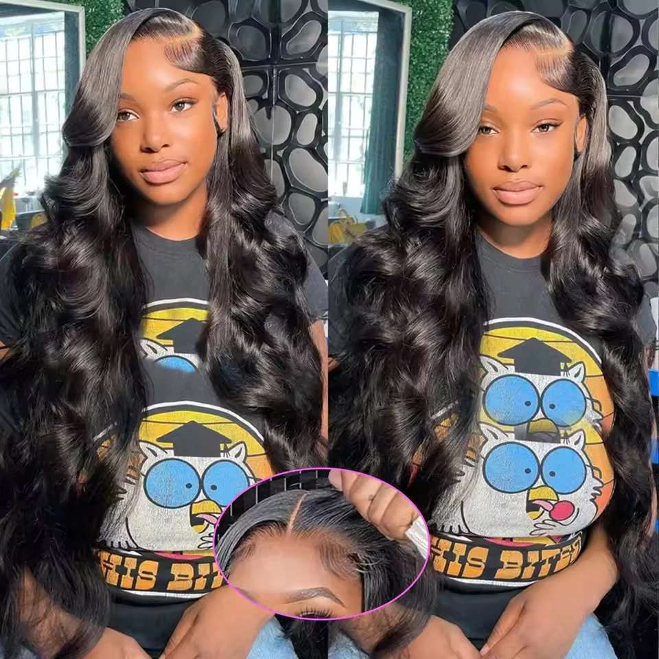 6x4 5x5 Hd Lace Closure Wigs Human Hair Pre Cut Lace Wear and Go Glueless Wigs 180 Density Body Wave Human Hair Wig for Women