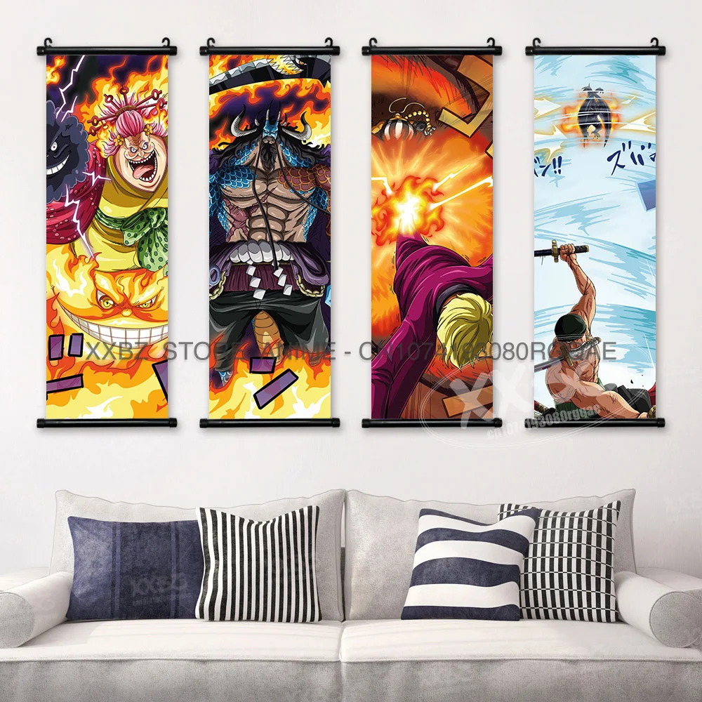 ONE PIECE Rolls Immagine Anime Dipinti decorativi KING Poster Kaido Home Decor REGINA Opere d\'arte da parete GRANDE MAMMA Murale Roronoa Zoro