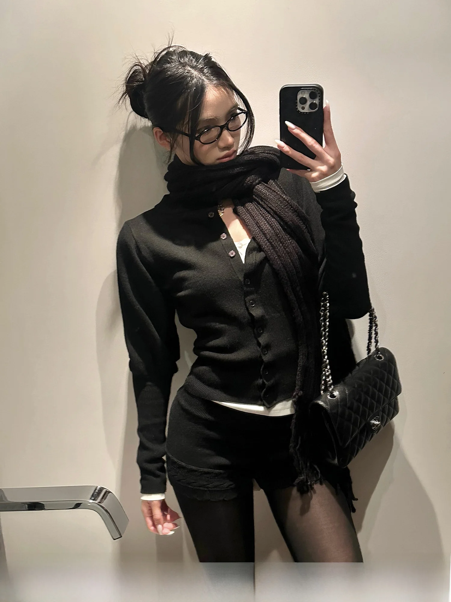 

Современный черный шерстяной вязаный свитер для женщин, облегающий, осенне-зимний комплект, пуловер с круглым вырезом, удобный, мягкий, с длинными рукавами