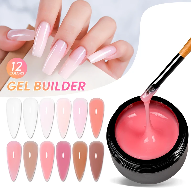 

AS 50ml Nude Pink Quick Extensions Gel White Construct Gel Nail Polish Semi Permanent Nail Extend Auroras Glitter Gel Polish