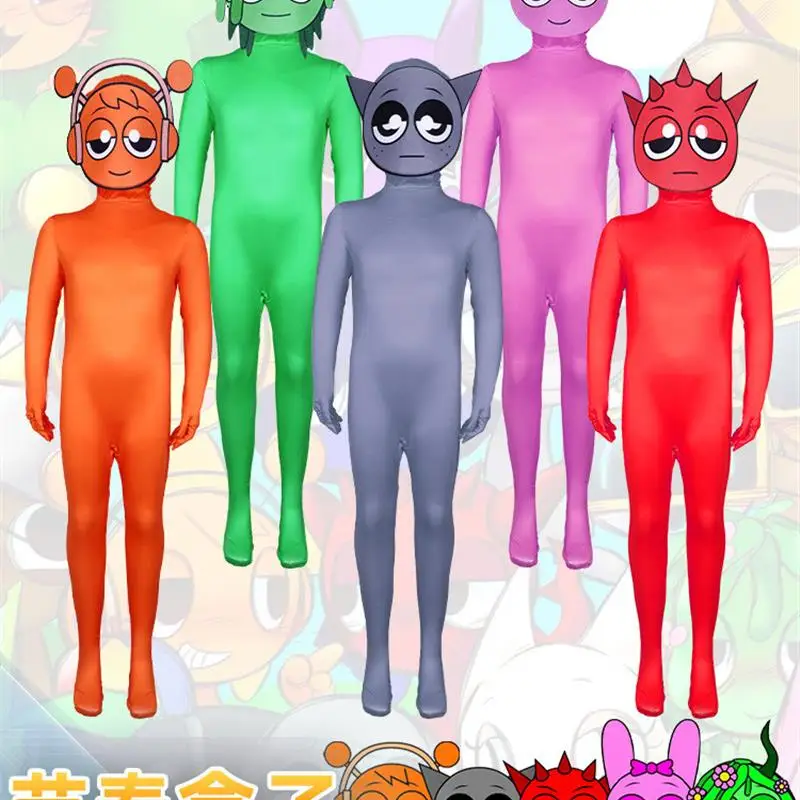 

Оранжевый костюм Uni, костюм для выступлений на Хэллоуин, костюм Incredibox, трансграничный ритм, коробчатая игра, женский традиционный китайский костюм