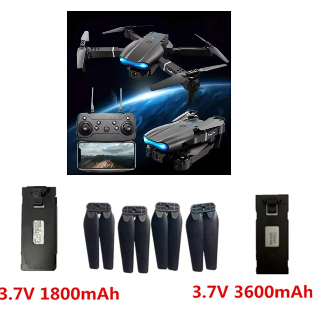 E88 Pro Drone Battery 3.7V 1800mAh / 3.7V 3600 mah / For  E99 Pro Drone Spare Parts K3 pro Drone Battery