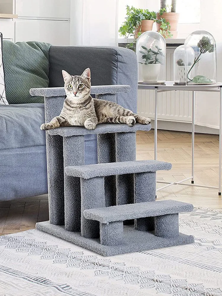 سلالم الكلاب خطوات تيدي سلم الحيوانات الأليفة الصغيرة كلب القط على أريكة تتحول لسلم صغير قابل للطي