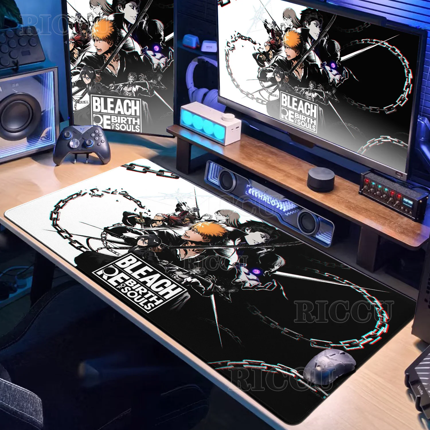 انمي ياباني بليتش XXL ماوس الوسادة كوروساكي برمجة ألعاب الكمبيوتر عدم الانزلاق الأسود HD الألعاب لوحة المفاتيح مكتب اكسسوارات المنزل مكتب الحصير #2