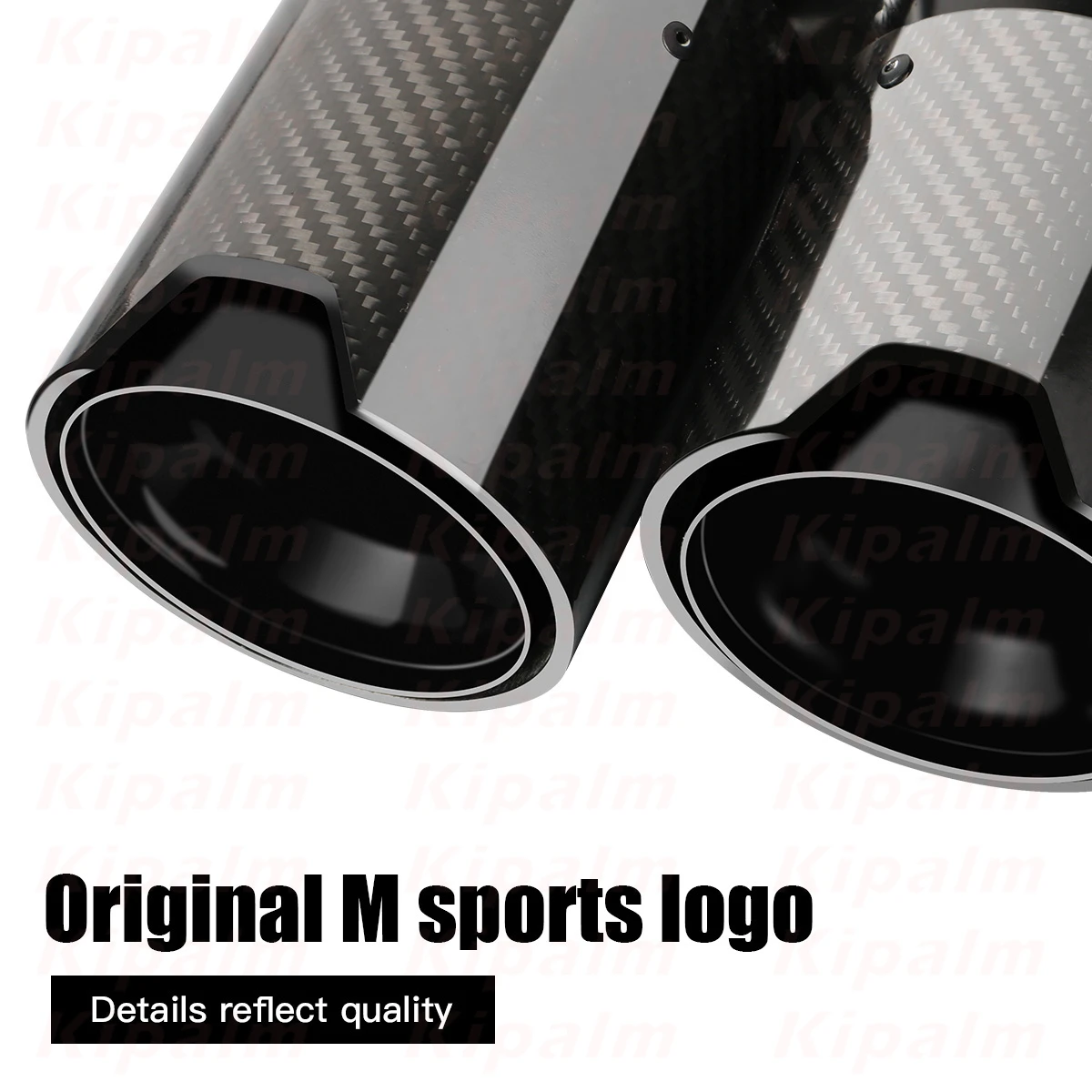 1 Pair Dual Pipe Carbon Fiber M Performance Exhaust Pipe Muffler Tip Tailpipe For BMW 5 series  525i 528i 530i G30 G38  2018-