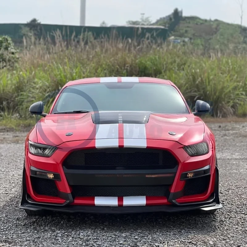 High Quality Perfect Fitment Body Kit For Mustang 2015-2017 Convert To GT500 Style Facelift Bumper Kit