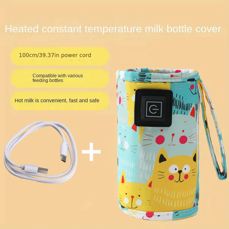 Bottle insulation cover, breast warmer, baby warmer, 5-speed temperature control, digital display of temperature