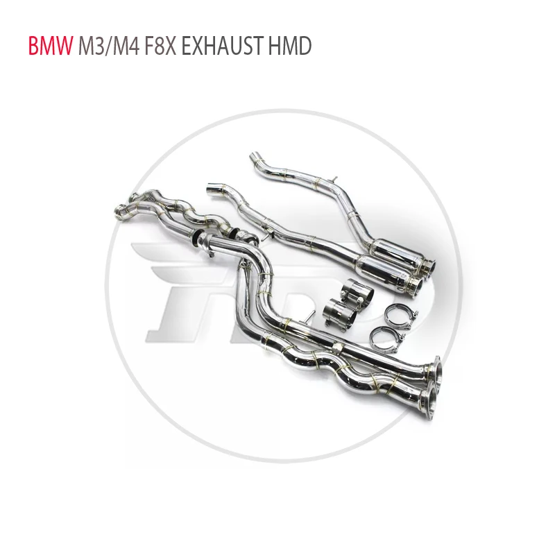 HMD stainless steel exhaust system bend BMW M3 M4 F80 F82 F83 S55 engine 3.0T isometric medium pipe