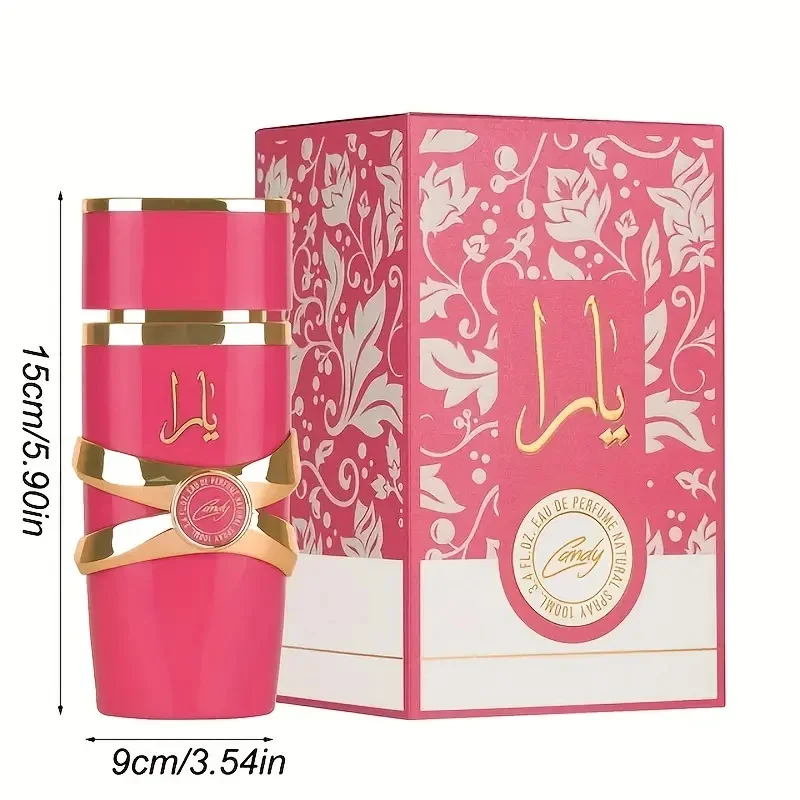 Tinfa fama 100ml perfume spray, eau de toilette feminina, colônia feminina, fragrância duradoura, perfume árabe colônia, longa duração