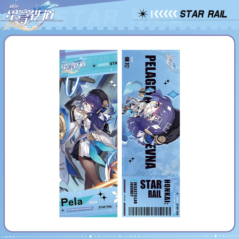 Anime-Spiel Honkai: Star Rail Cosplay Maskottchen Lesezeichen zweiseitige Vergoldung Laser Ticket Cartoon dekorieren Karte Geburtstag Weihnachts geschenk