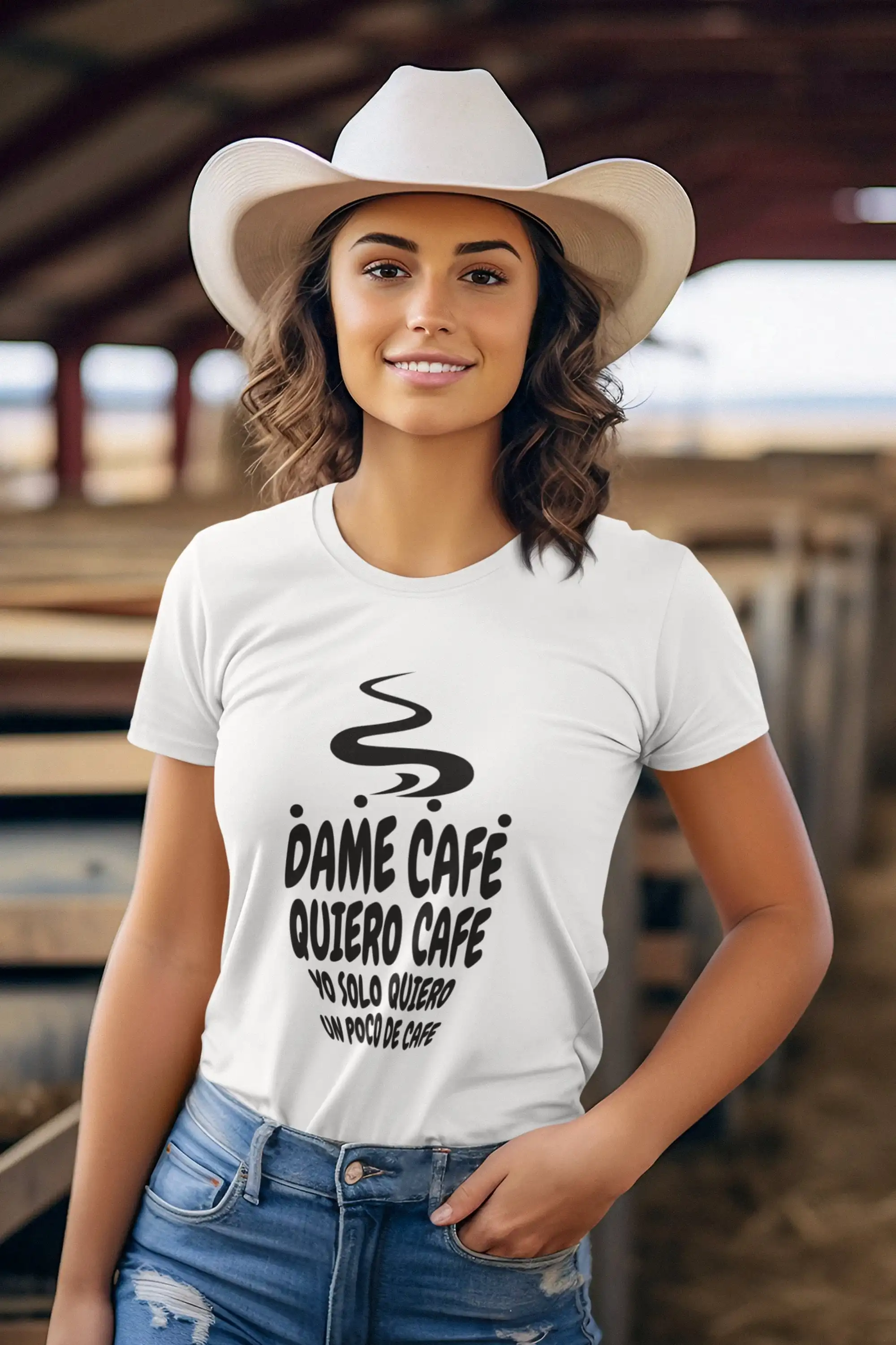 T Shirt Dame Café Quiero Yo Solo Un Poco De