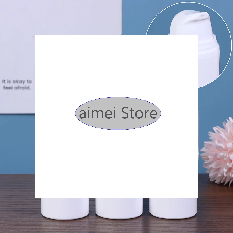 15ml 30ml 50ml Plastic Travel Bottles Cream Refillable White Airless Pump Emulsion Vacuum Lotion Bottle Makeup Cosmetics For Gel