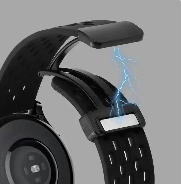 20/22mm Magnetic Silicone Strap For Samsung Galaxy Watch 7 FE 4 5 pro 40 44 6 Classic 42/46mm bracelet for Huawei GT2/3 pro band