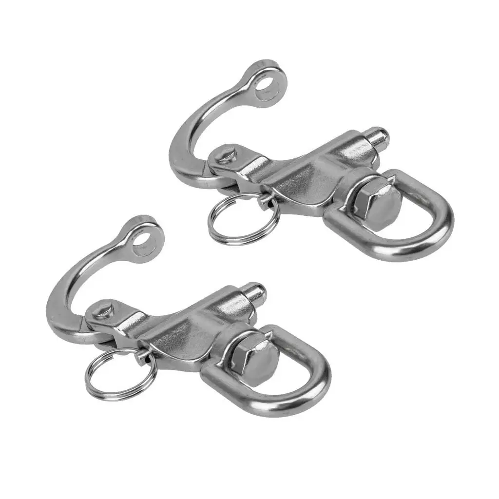 

Такелаж для парусника, поворотная защелка, нержавеющая сталь 304, серебряный зажим, фурнитура 70 мм для морской яхты