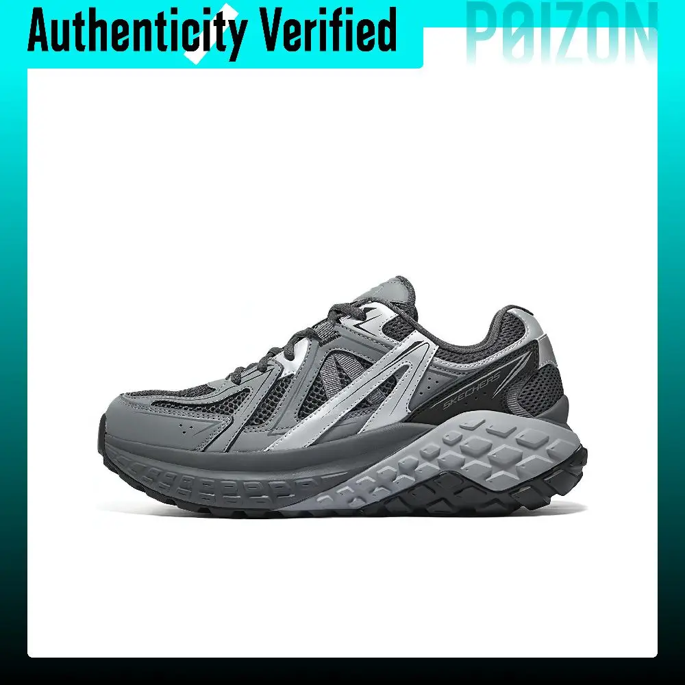 Skechers Monster Textile, Synthetic Leather Cushioning Coverage Support Low top Casual Shoes Men's Gray 232742-CCGY