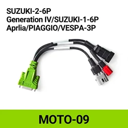 오토바이 OBD2 어댑터 진단 케이블, Aprilia PIAGGIO VESPA 3 핀 스즈키 6 핀 커넥터, 세대 IV 스즈키 6 핀