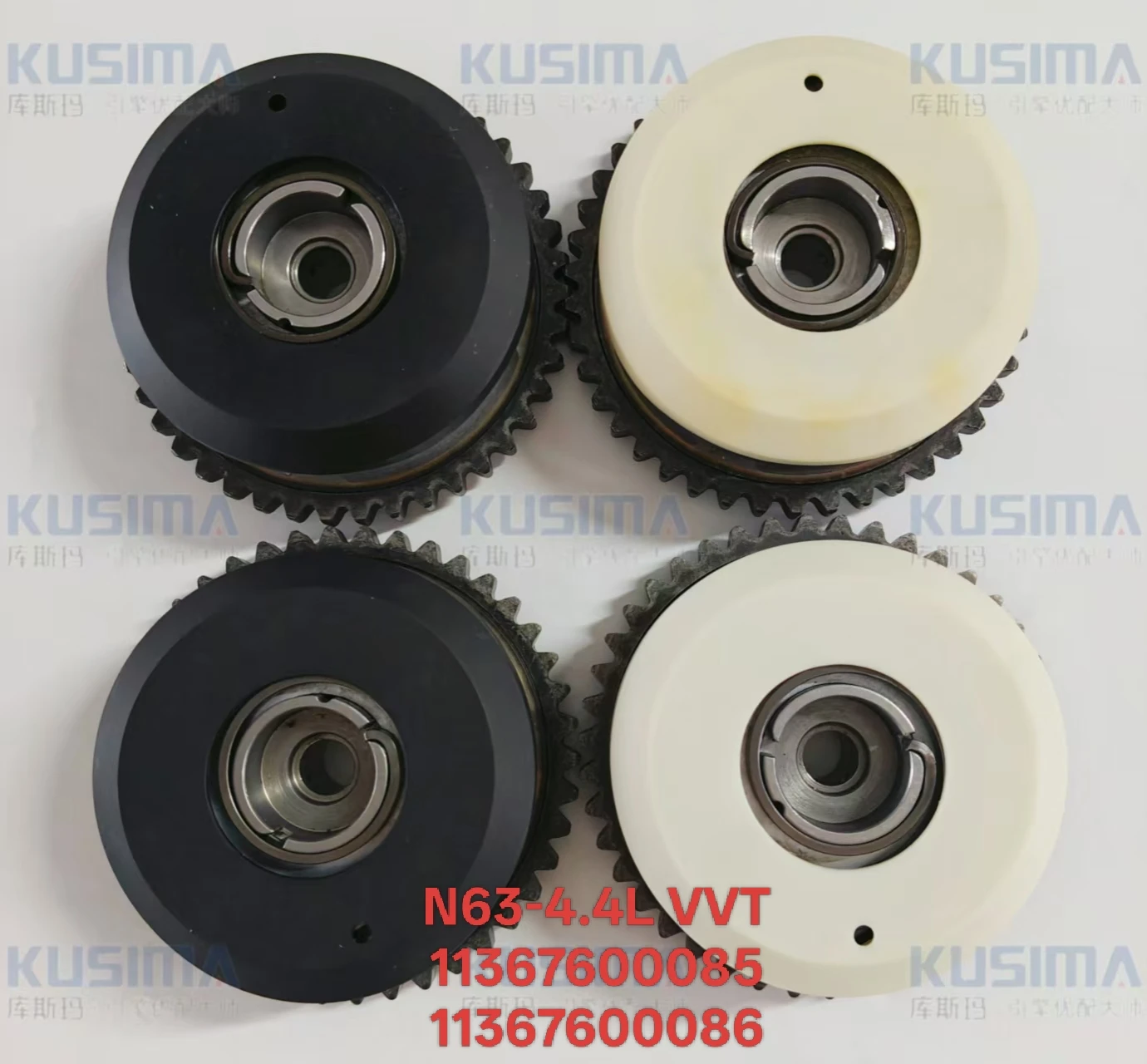 4 قطعة أسنان العجلة لعمود الحدبات المدخول والعادم لسيارات BMW N63 4.4L Vanos Vvt Gears 11367598002 11367598001 11367600085 11367600086