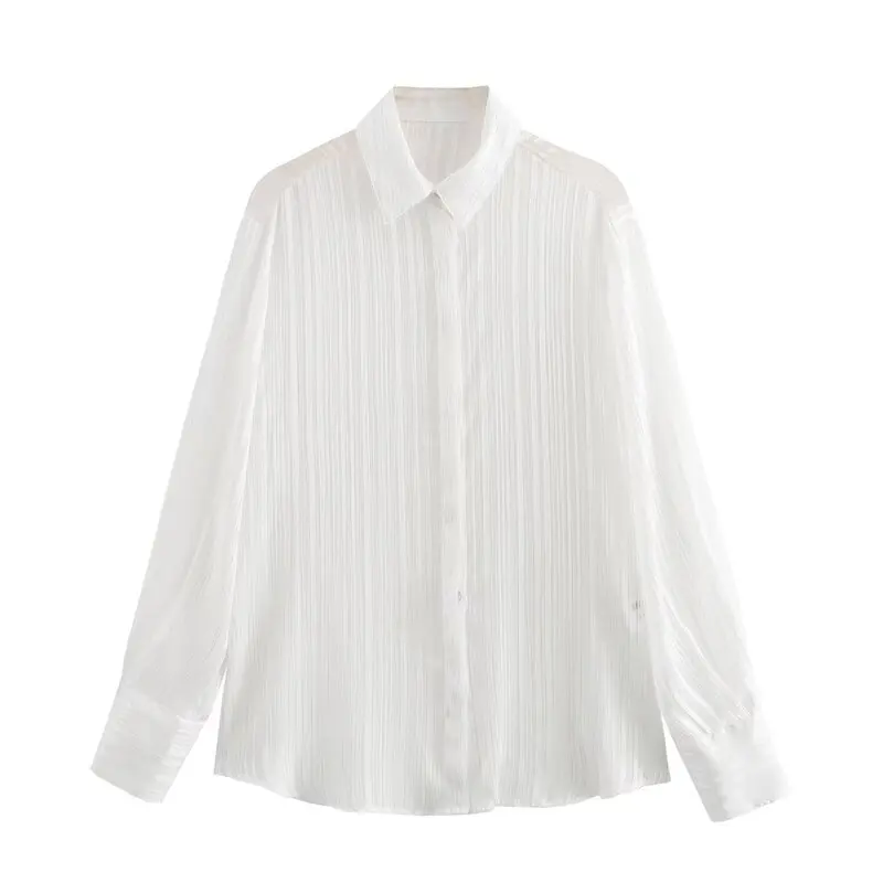 صيف 2024 نسائي مخطط طويل Sve irt أبيض وصول جديد اللون Tead Faion فضفاض مناسب irt متعدد الاستخدامات Sle 00% Oth...