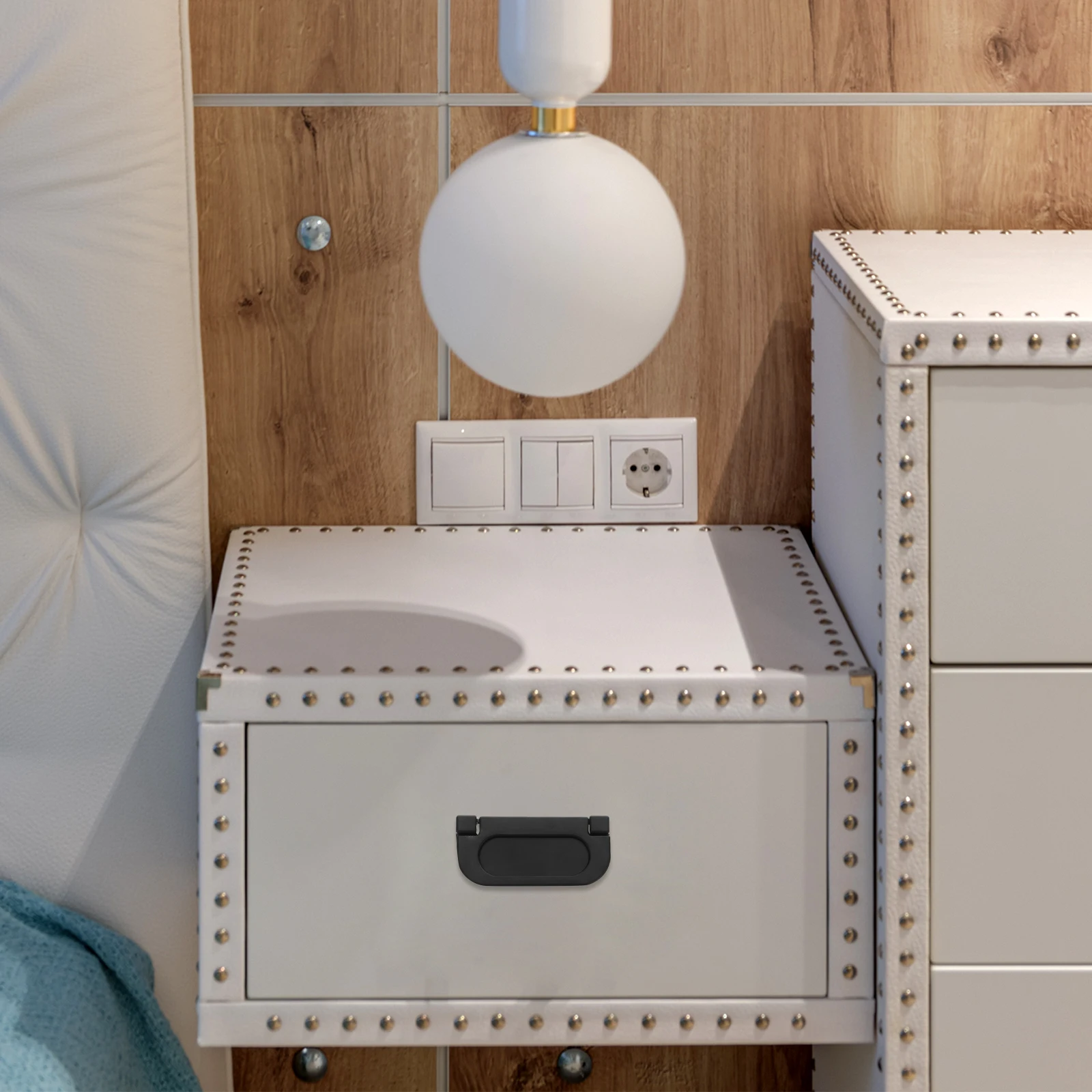 

4pcs Black Pull Handles Alloy Solid Thick Durable Drawer Knob For Kitchen Cabinet Simple Aluminum Alloy Handle Invisible Modern