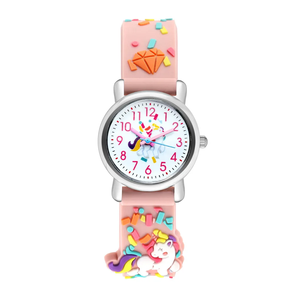 Cute unicorn pattern silicone band Children\'s cartoon watch